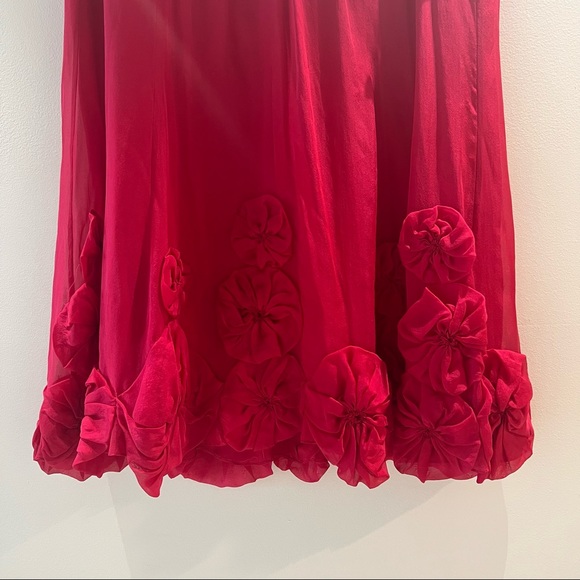 Rebecca Taylor Pink Silk Embellished Hem Mini Dress - Picture 3 of 4